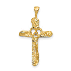 14k AA Diamond Cross Pendant - 11