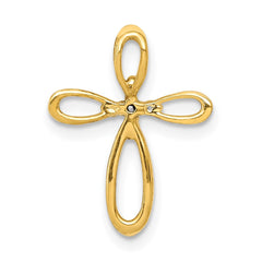 14k Diamond Cross Slide Pendant