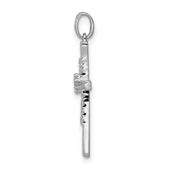 14k White Gold 1/10ct. Diamond Cross Pendant - 7