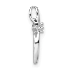 14k White Gold Cross Pendant Mounting - 3