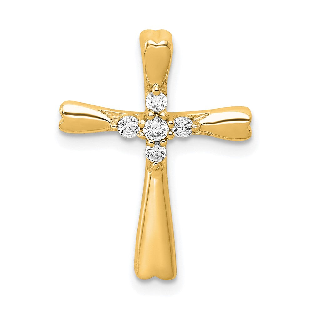 14k Diamond Cross Slide Pendant - 3