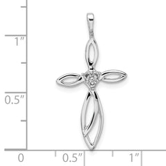 14k White Gold Cross Pendant Mounting - 5