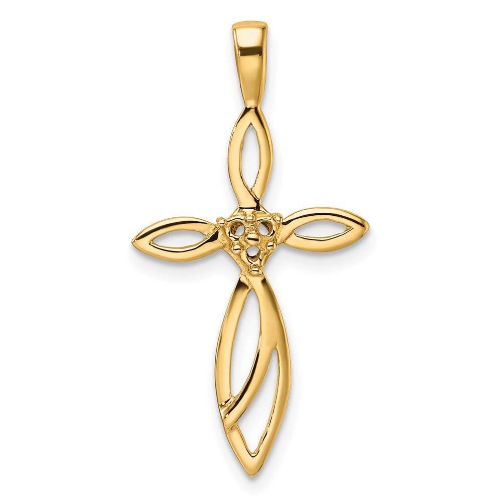14k Cross Pendant Mounting - 4