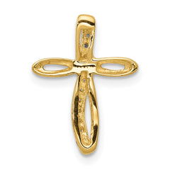 14k AA Diamond Cross Pendant