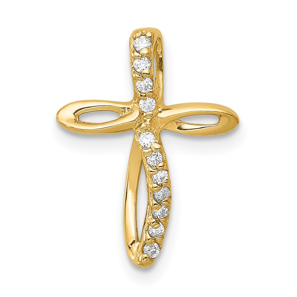 14k AA Diamond Cross Pendant - 8