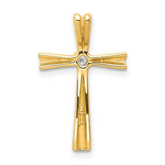 14k AA Diamond Cross Pendant - 9