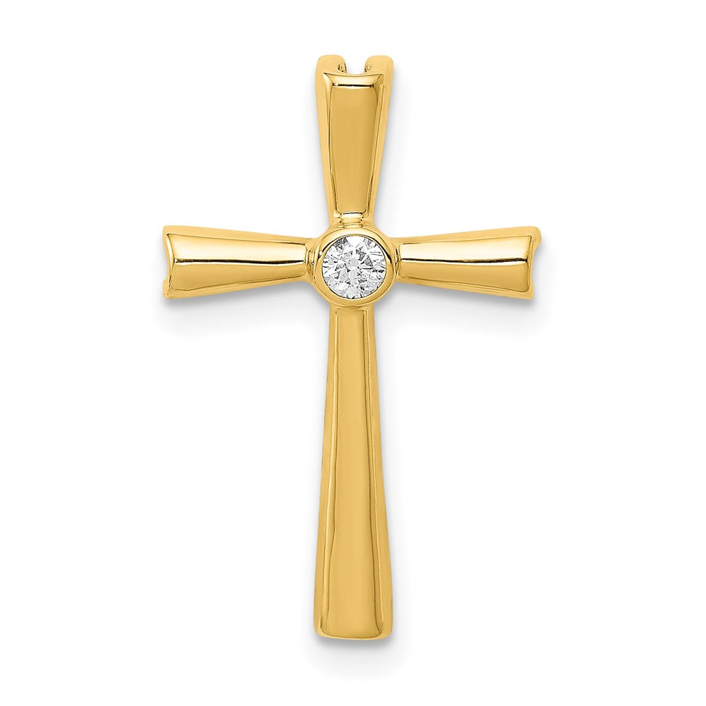 14k AA Diamond Cross Pendant - 9