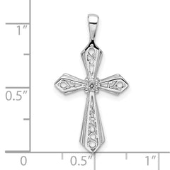 14k White Gold Cross Pendant Mounting - 4