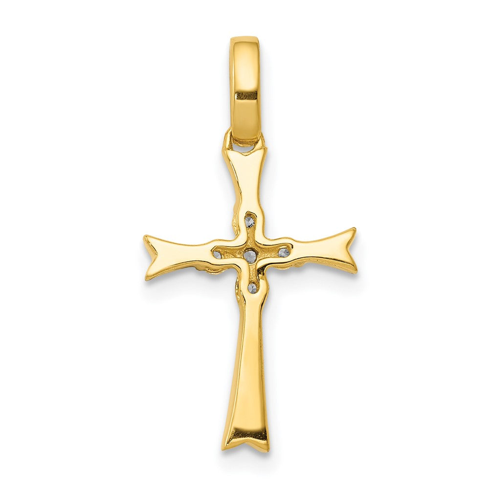 14k 1/15ct. Diamond Cross Pendant