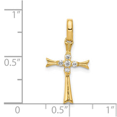 14k 1/15ct. Diamond Cross Pendant