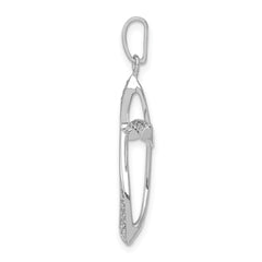 14k White Gold 1/10ct. Diamond Cross Pendant - 6