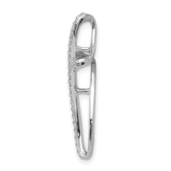 14k White Gold 1/5ct. Diamond Cross Chain Slide - 4