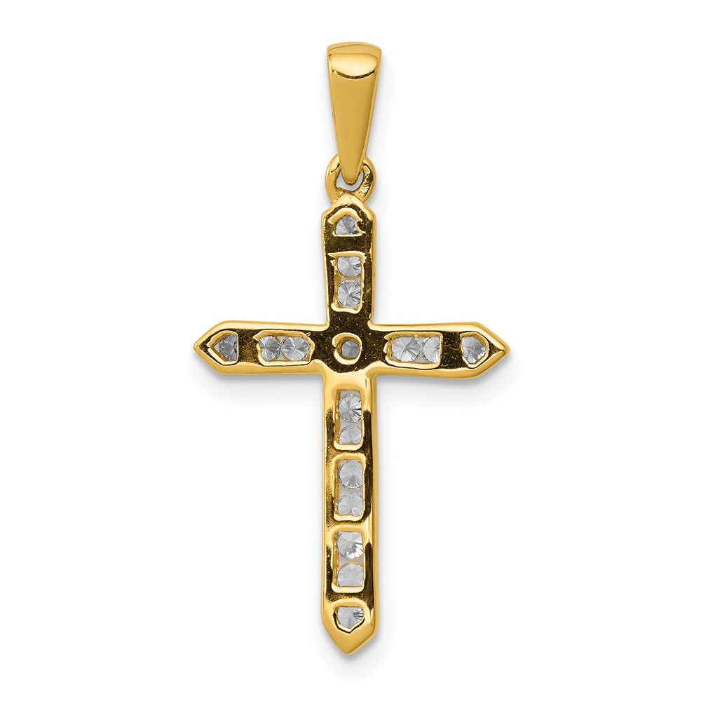 14k 1/4ct. Diamond Cross Pendant