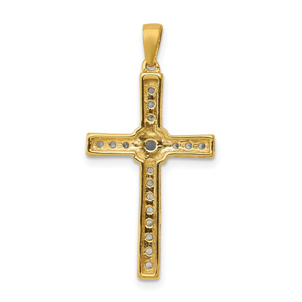 14k 1/3ct. Diamond Cross Pendant