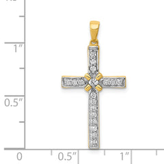 14k 1/3ct. Diamond Cross Pendant