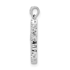 14k White Gold 1/10ct. Diamond Cross Pendant - 2