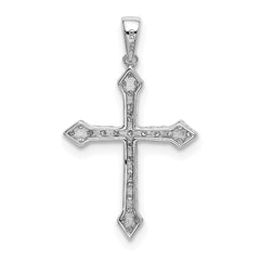 14k White Gold 1/10ct. Diamond Cross Pendant - 2