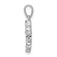 14k White Gold 1/6ct. Diamond Cross Pendant - 3