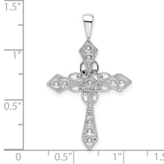 14k White Gold Passion Cross Mounting