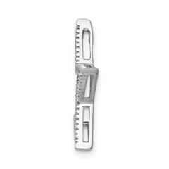 14k White Gold Large Diamond Star Chain Slide
