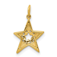 14k Diamond Star Charm