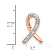 14k Rose Gold Diamond Awareness Chain Slide