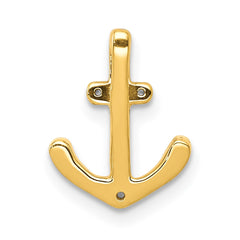 14k White Gold 1/10ct. Diamond Anchor Chain Slide