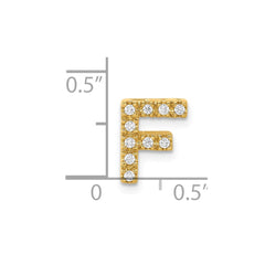 14K  Diamond Letter F Initial Charm