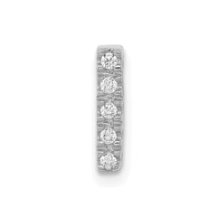 14K  White Gold Diamond Letter I Initial Charm