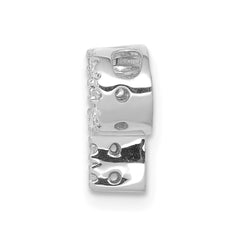 14K  White Gold Diamond Letter P Initial Charm