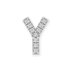 14KW Diamond Initial Y Charm