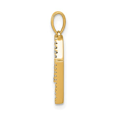 14K Diamond Letter N Initial Pendant