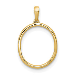 14K Diamond Letter O Initial Pendant