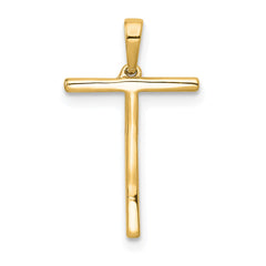 14K Diamond Letter T Initial Pendant