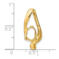 14k 4mm Omega, 6mm Reversible, 8x6mm Oval Slide Mounting