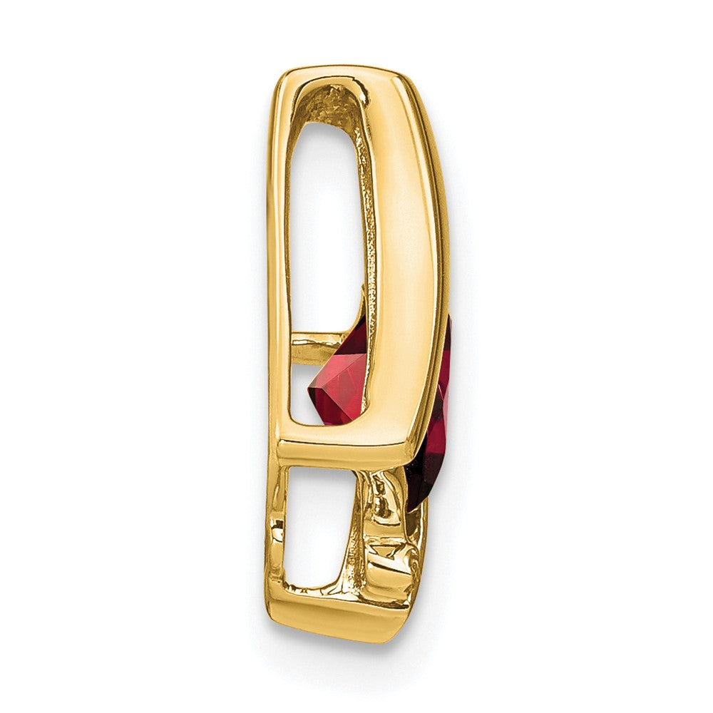 14k Garnet and Diamond Pendant - 5