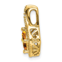 14k Citrine and Diamond Pendant - 6