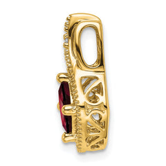 14k Garnet and Diamond Pendant - 3