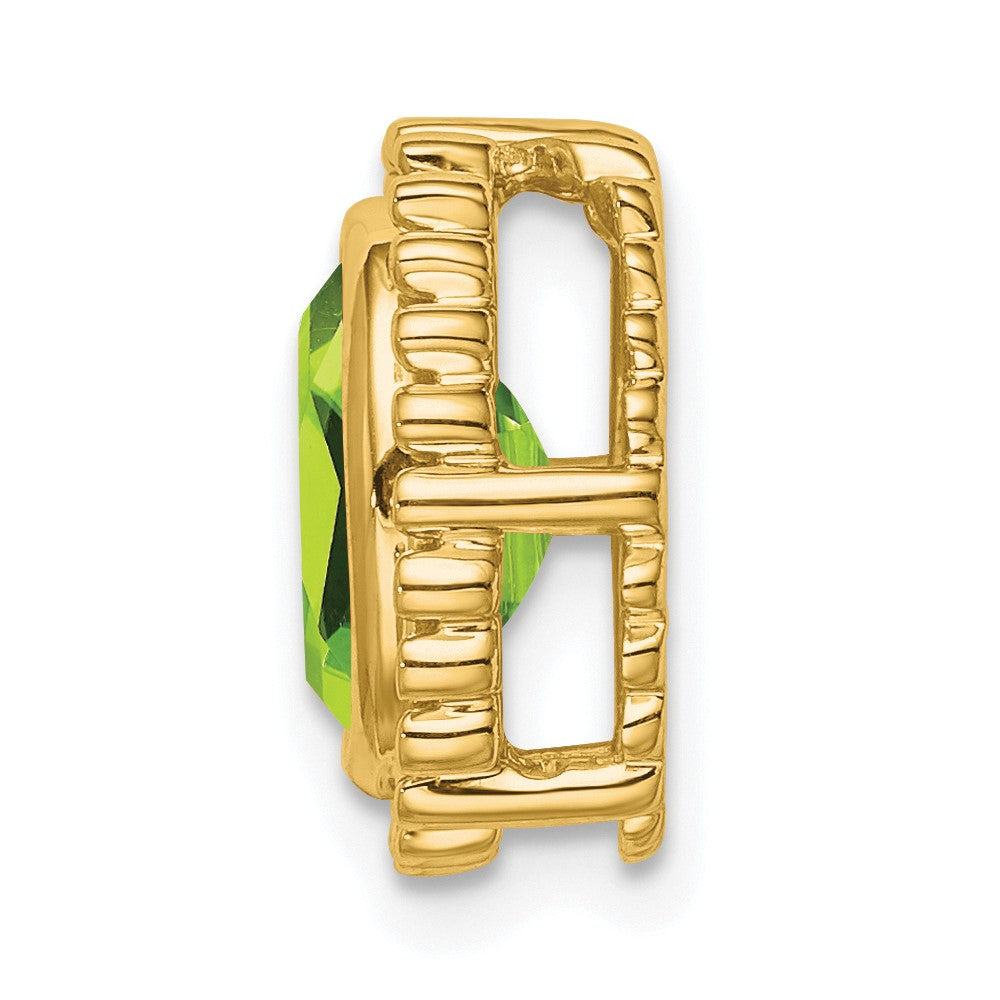 14k Oval Peridot Chain Slide