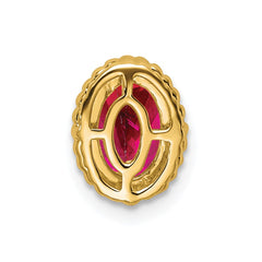 14k Oval Ruby Chain Slide