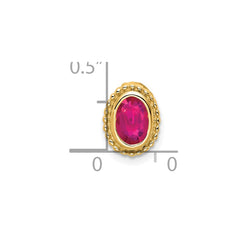 14k Oval Ruby Chain Slide