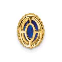 14k Oval Sapphire Chain Slide