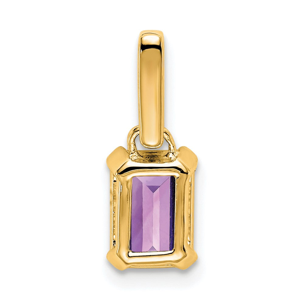 14K Amethyst and Diamond Pendant