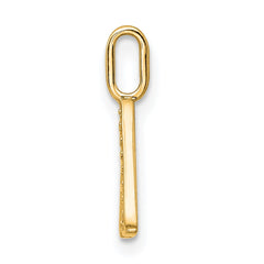 14K Diamond Letter A Initial Pendant - 2