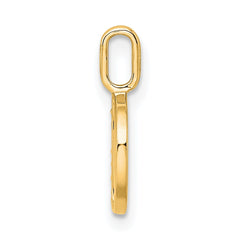 14K Diamond Letter D Initial Pendant