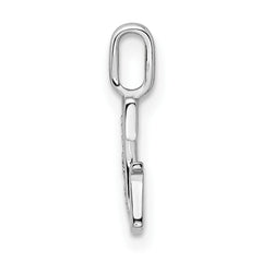 14K White Gold Diamond Letter G Initial Pendant - 5