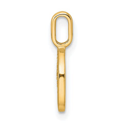 14k Diamond Letter O Initial Pendant