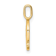 14k Diamond Letter Q Initial Pendant