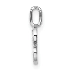 14K White Gold Diamond Letter S Initial Pendant - 3