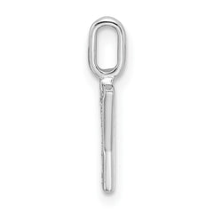 14K White Gold Diamond Letter Y Initial Pendant - 3